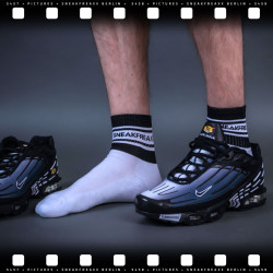 SneakFreaxx Chaussettes basses WHITE BLACK SHORT Blanc-Noir